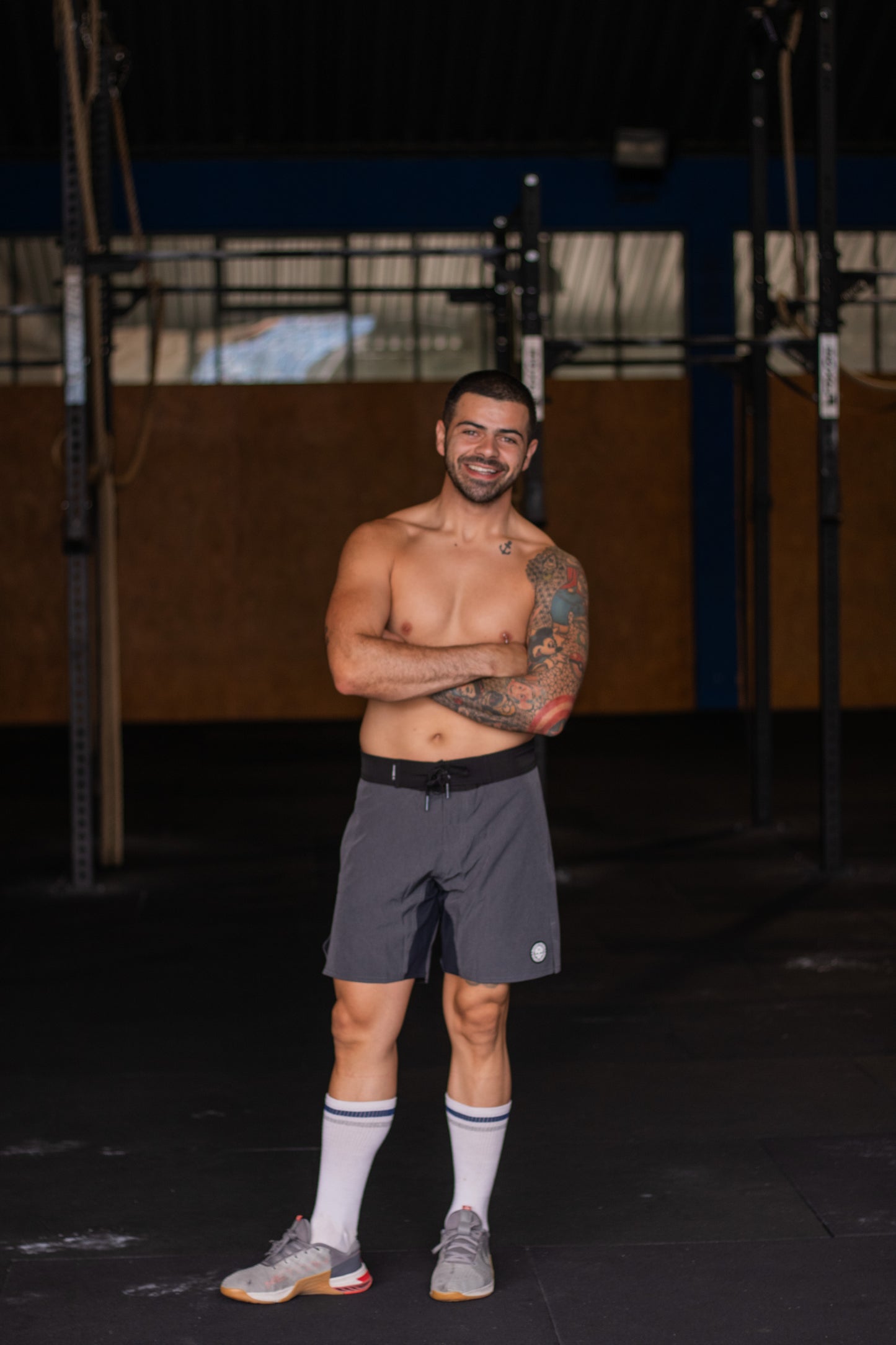 Calção de Treino - BScross Torsal Bolso Emb C/F Bs Chumbo