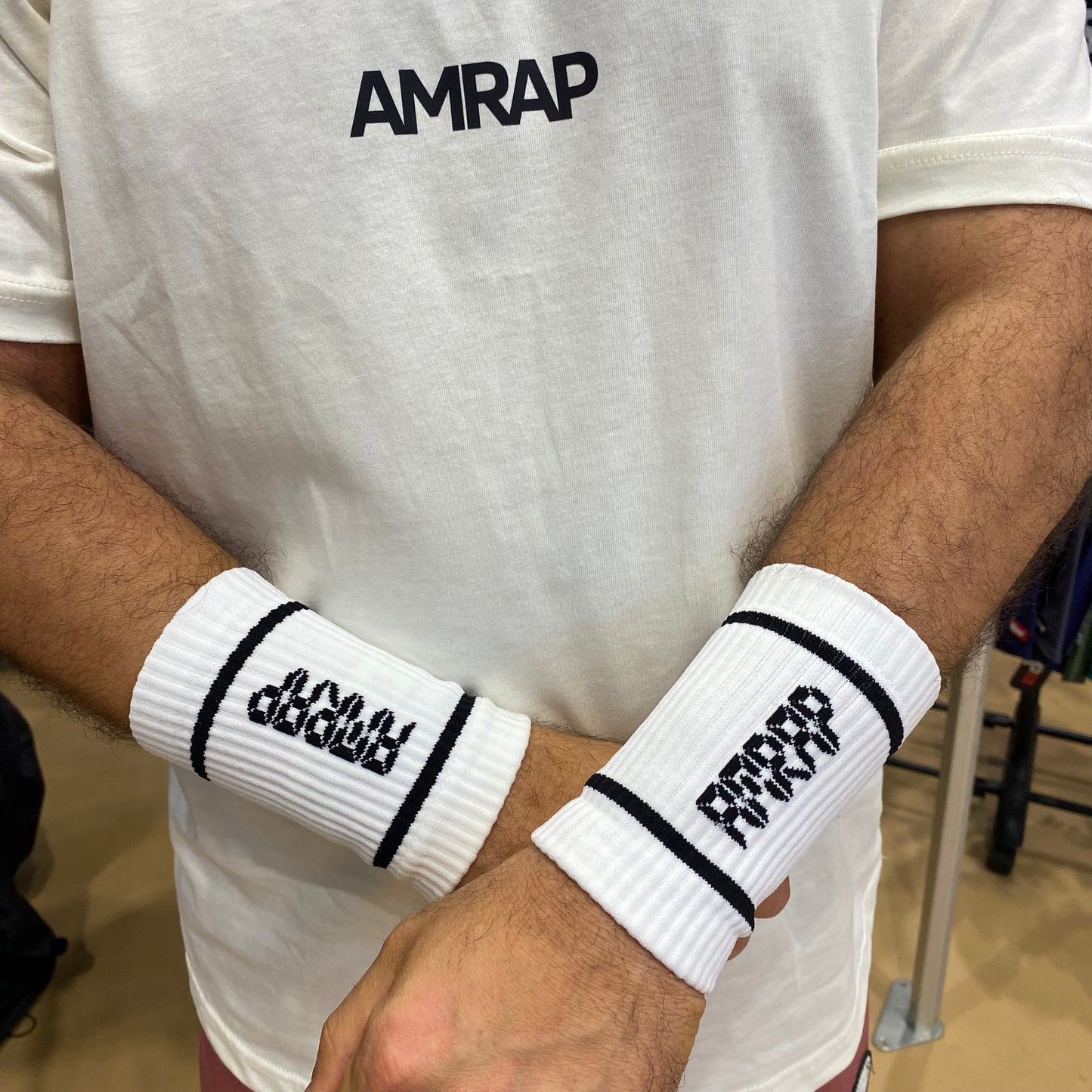 Punhos Elástico Branco Amrap