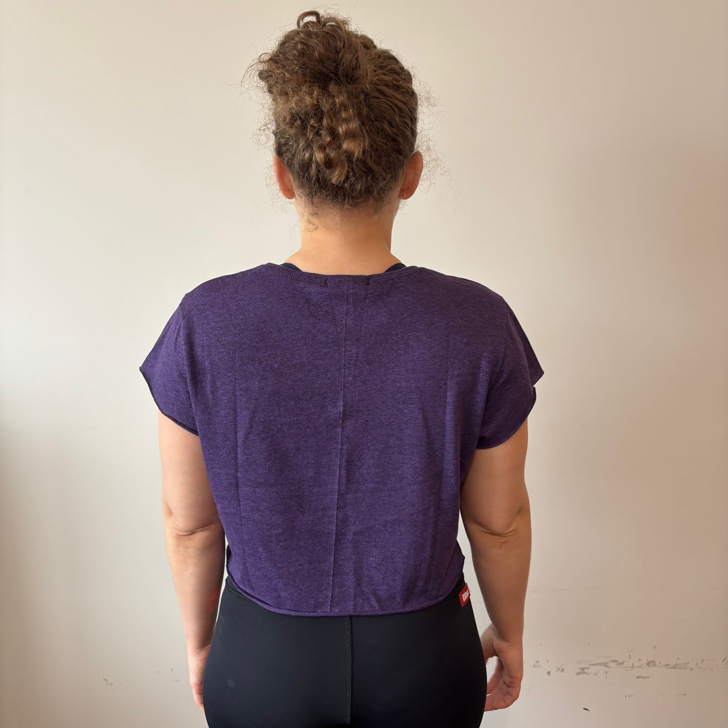 Cava Crop Caveira Bscross Roxo com Branco