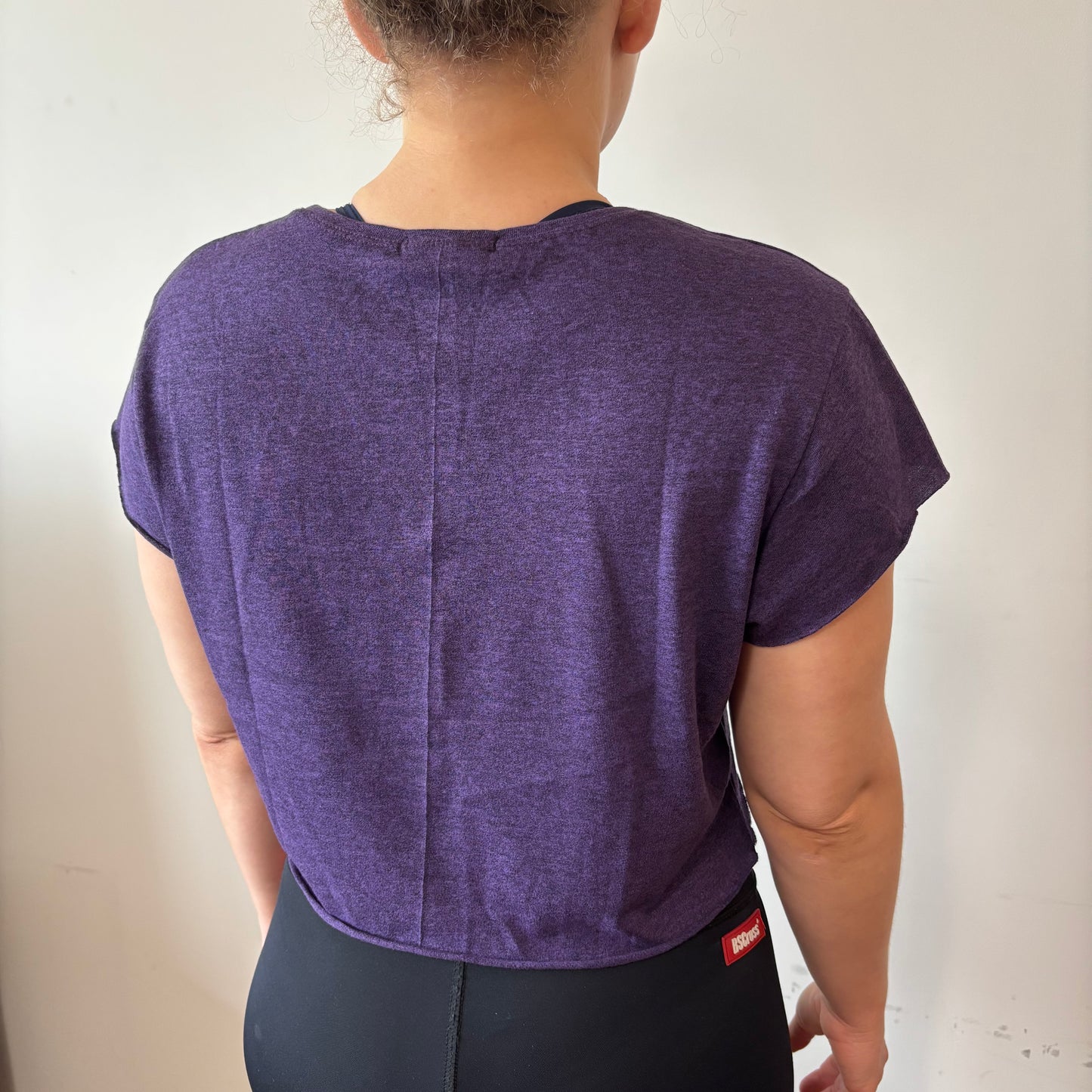 Cava Crop Caveira Bscross Roxo com Branco