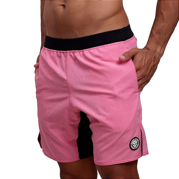 Calção de Treino -Bscross Rosa Claro Cós Elástico