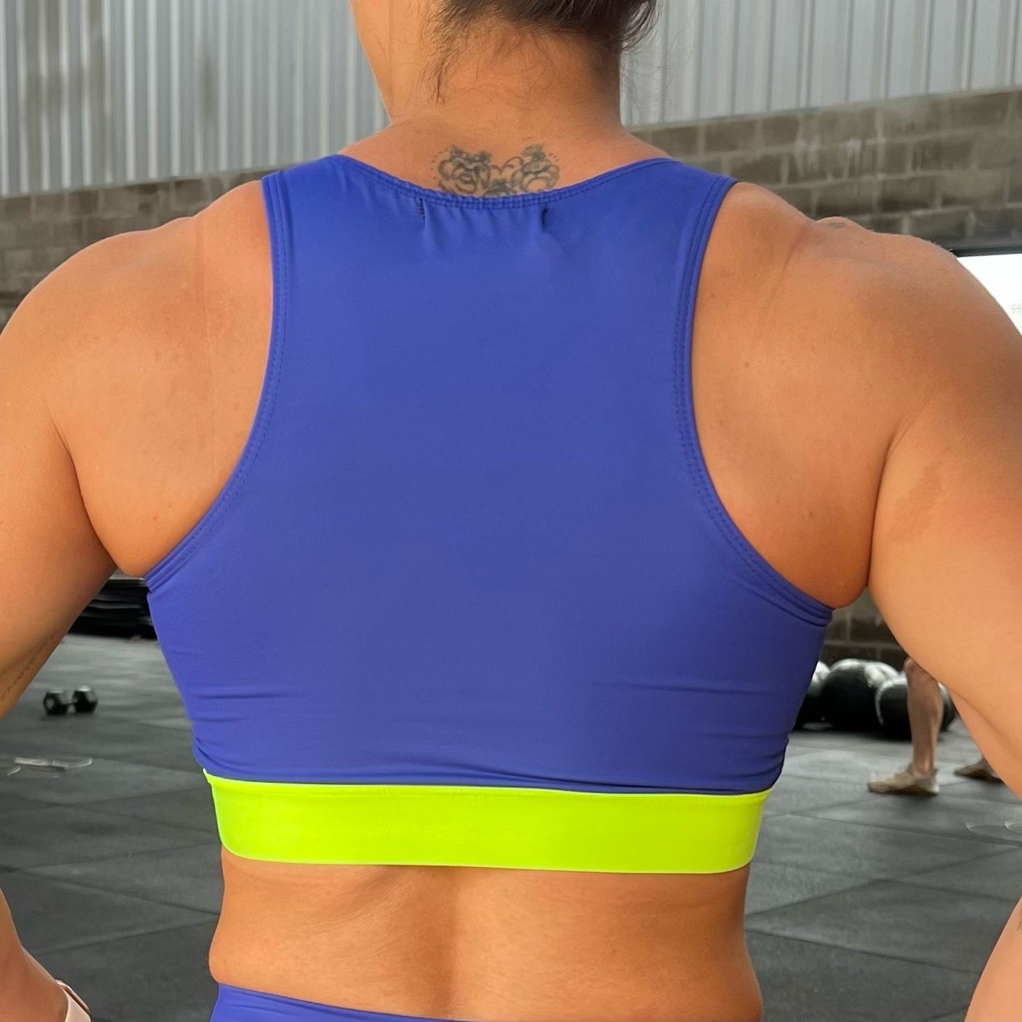 Top Nadador Elástico Bscross Royal / Amarelo