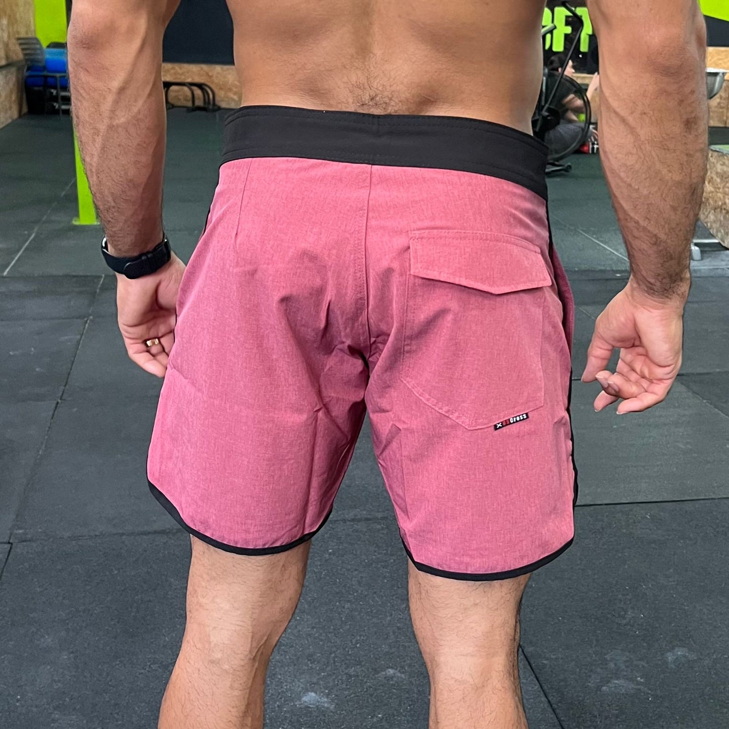Calção de Treino - Bermuda Masc Vies Lat Bs Mescla Rosa