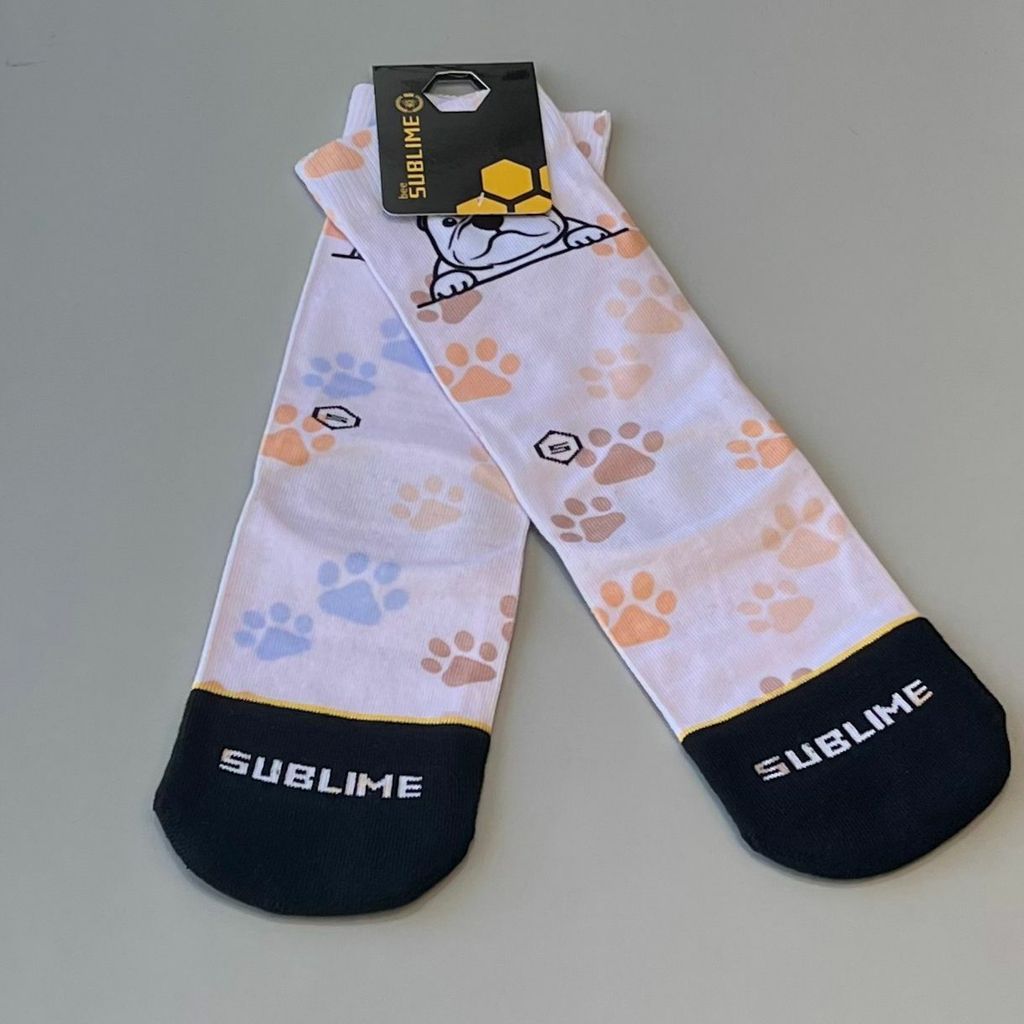 Meia Sublime Buldog clarinho