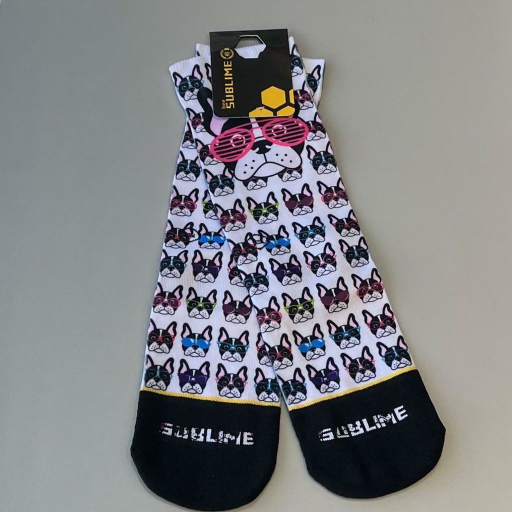 Meia Sublime Buldog Óculos