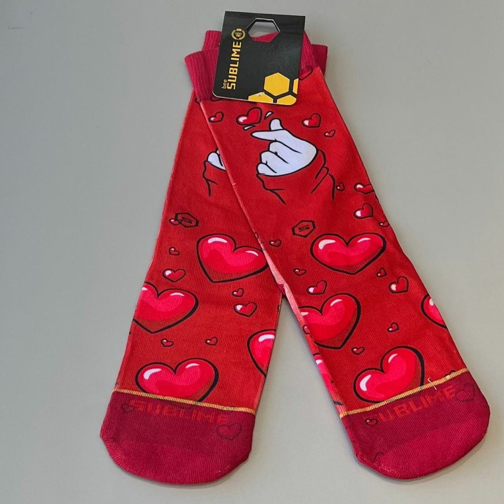 Meia Sublime Coração mão