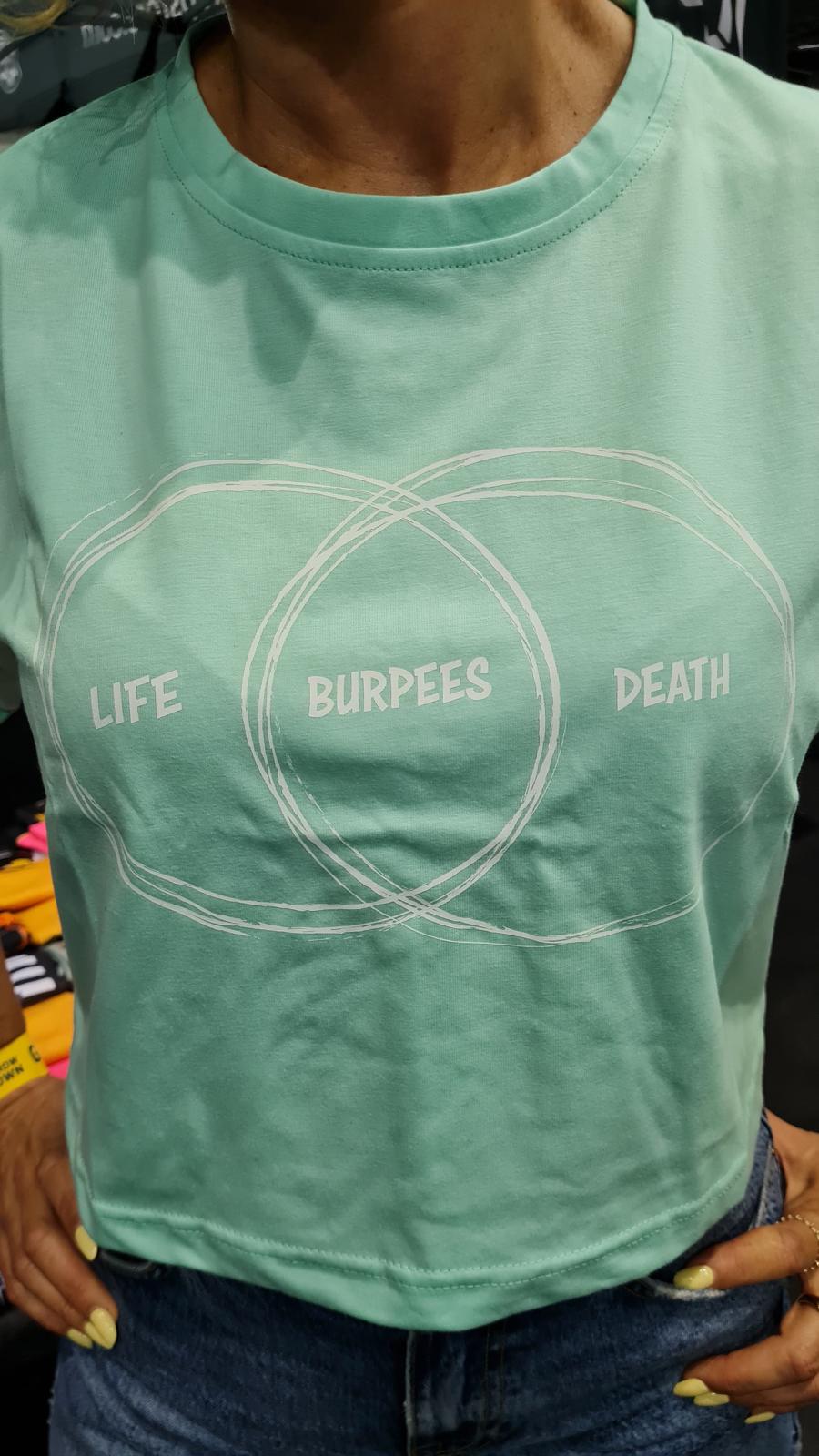 AMRAP Cropped Feminina Life, Burpees e Death