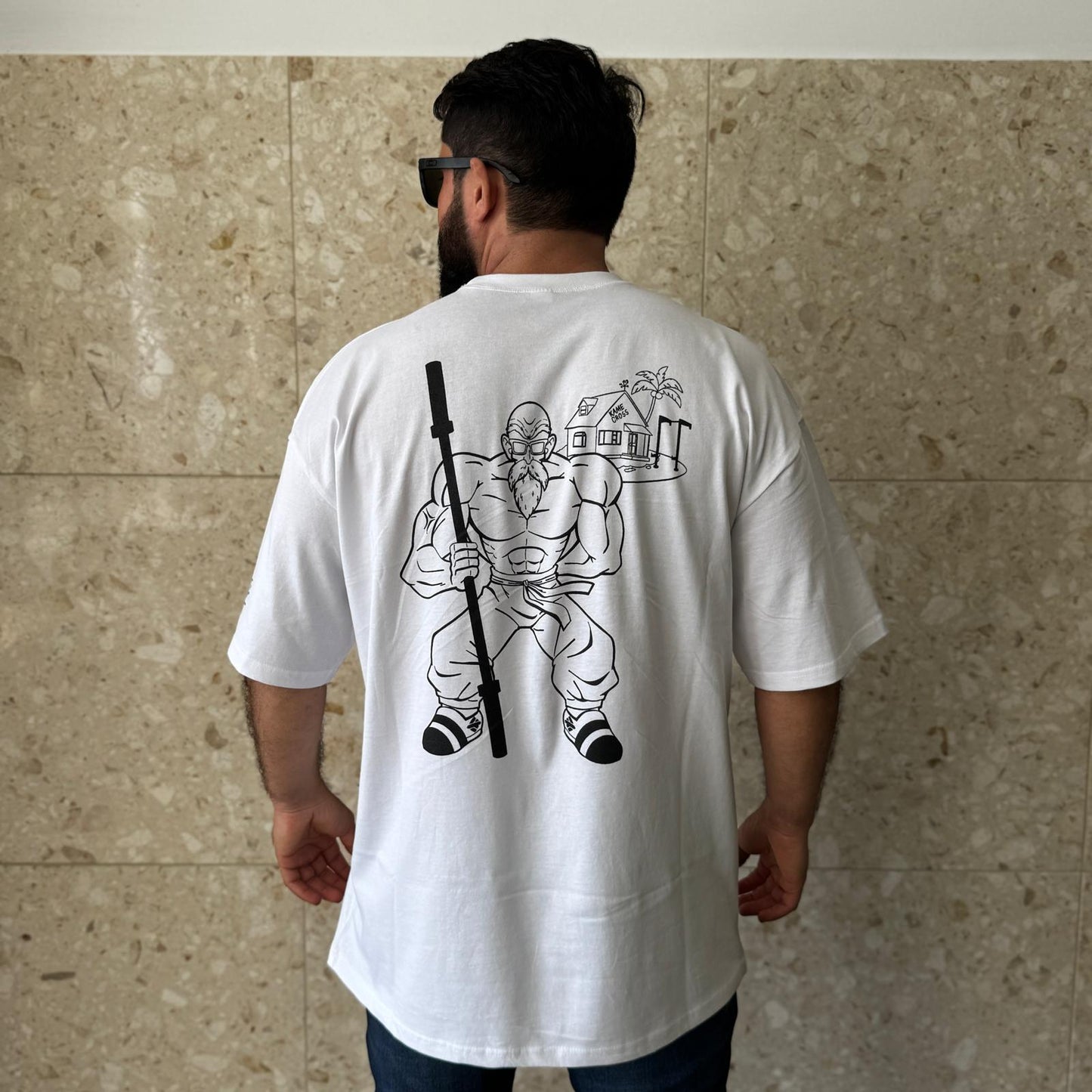 AMRAP T-shirt Oversize Masculina Tartaruga Genial Branca