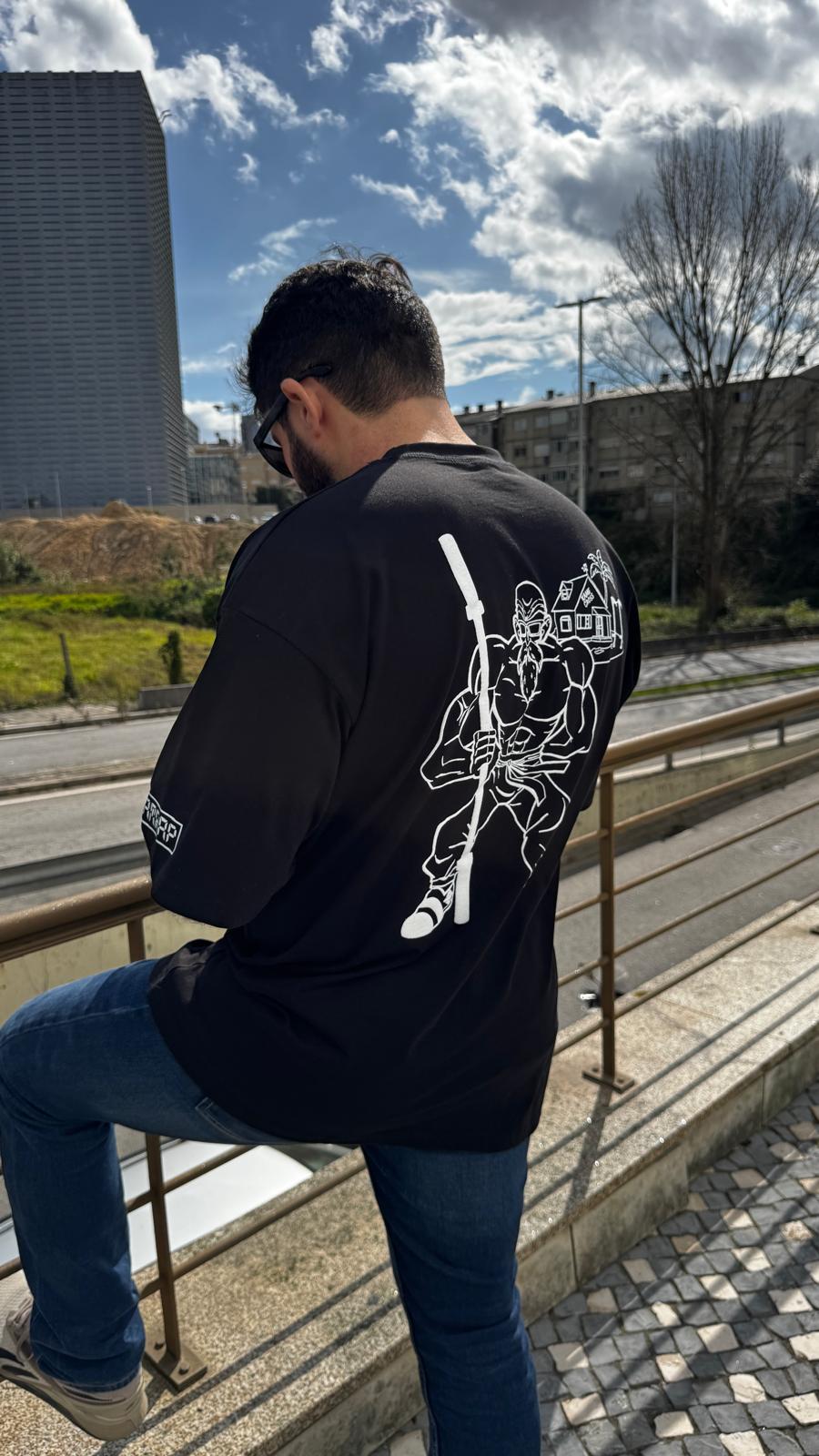 AMRAP T-shirt Oversize Masculina Tartaruga Genial Preta