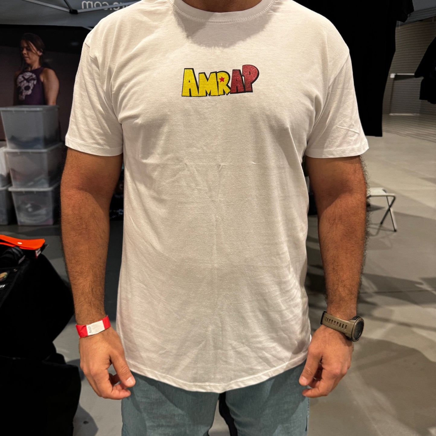 AMRAP T-shirt Masculina Vegeta Branca