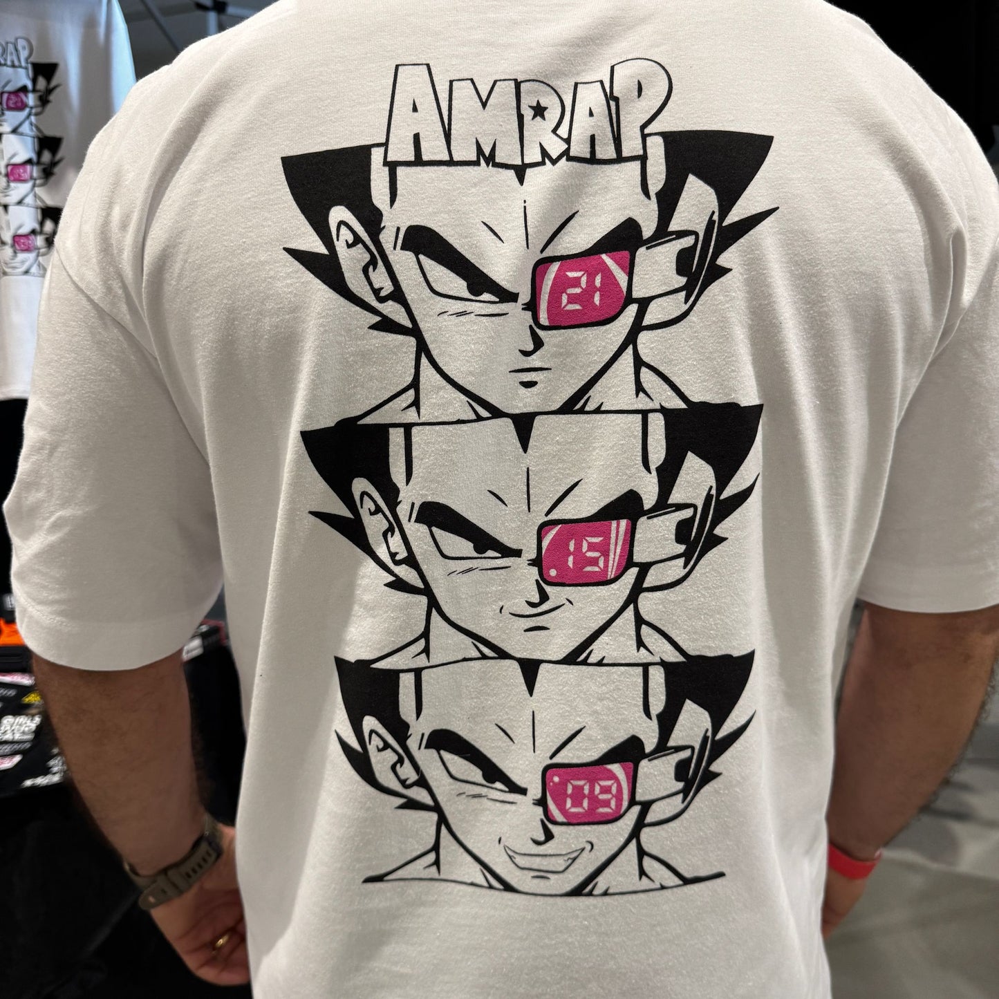 AMRAP T-shirt Oversize Masculina Vegeta Branca