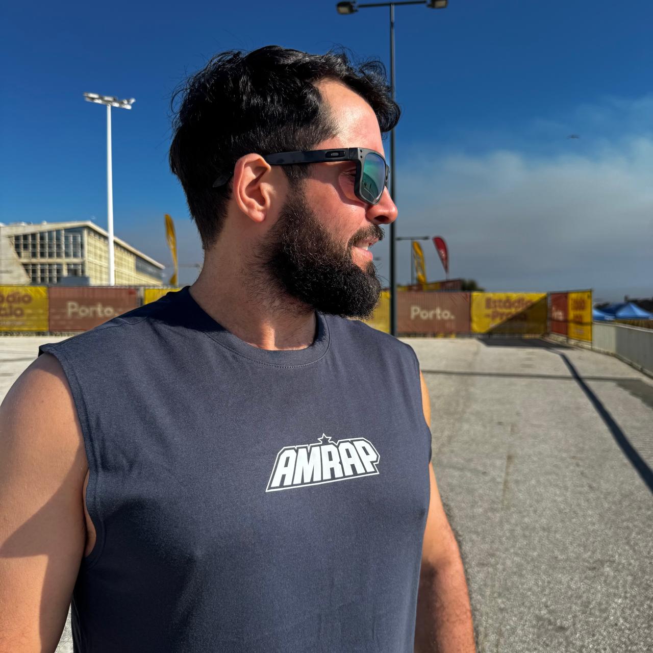 AMRAP T-shirt Cava Masculina Crossfiteiros do zodíaco Azul