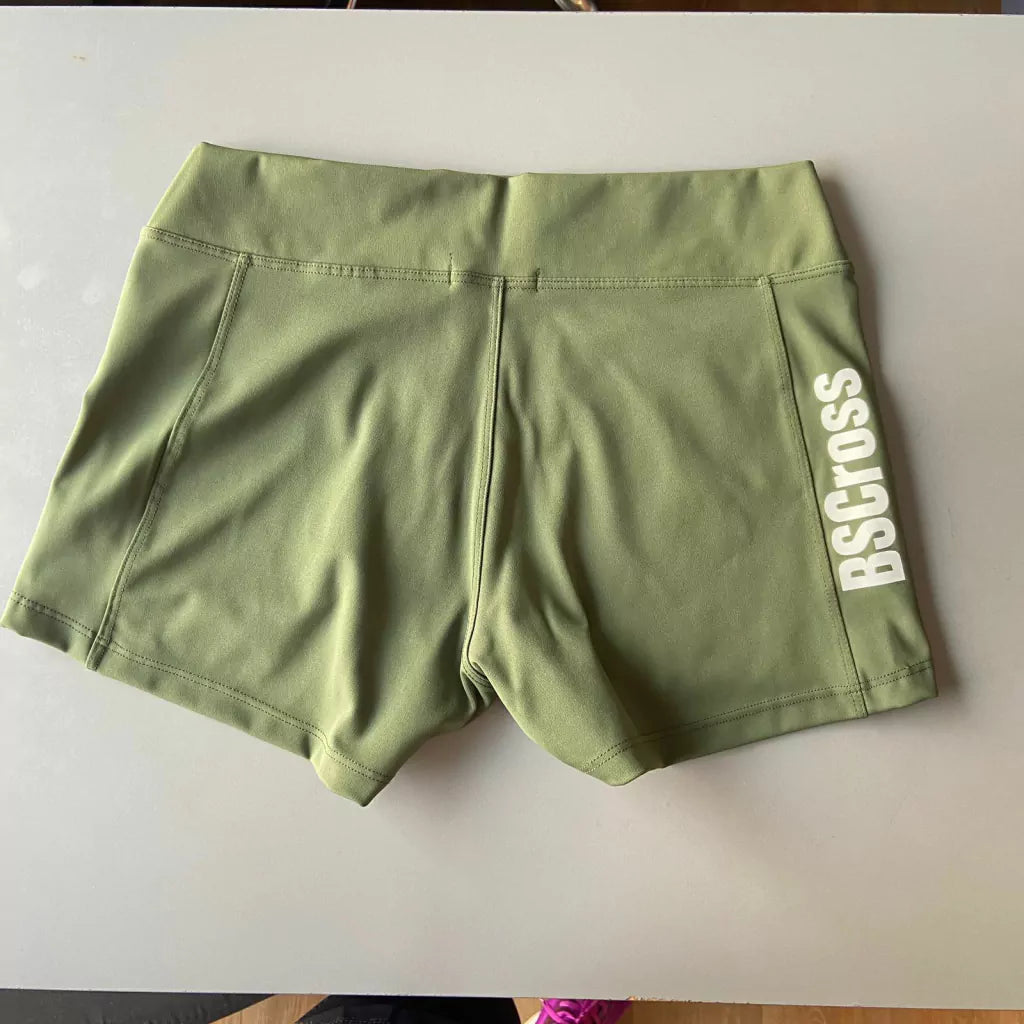 Calção Feminino - Curto Games C/ Transf Bs Verde Símbolo Vermelho