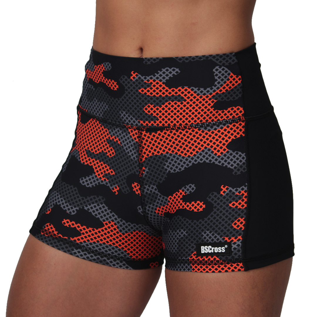 Calção Feminino - Camuflado Laranja Premium Bs