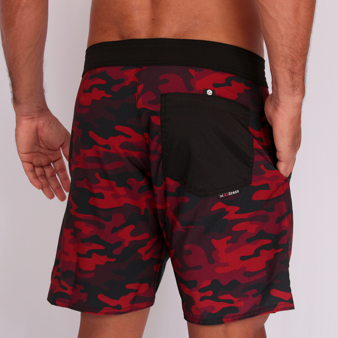 Calção de Treino -BScross Camuflada vermelha