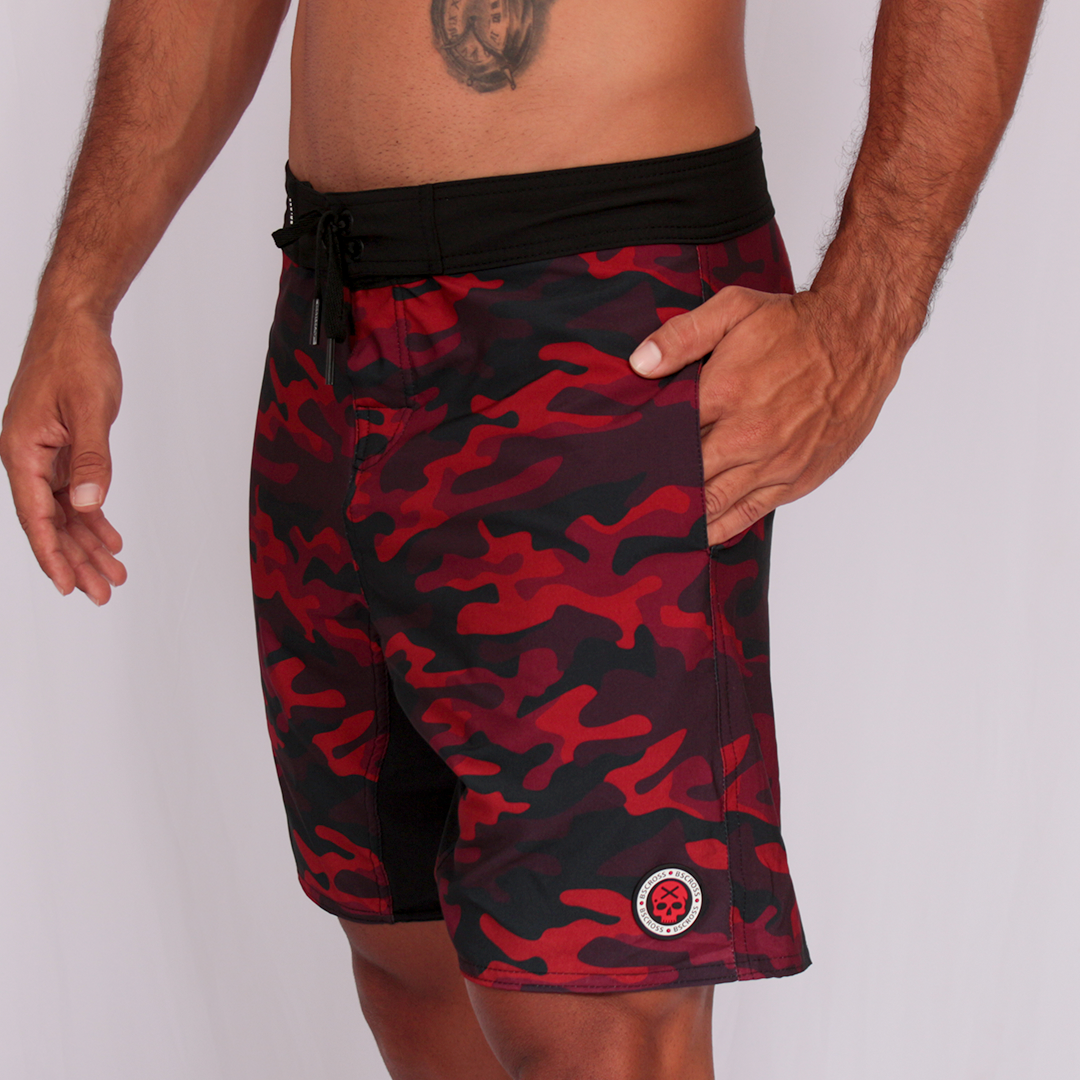 Calção de Treino -BScross Camuflada vermelha