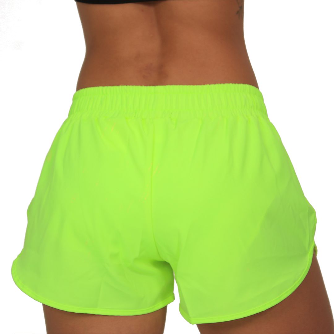 Calção Feminino - Tactel Amarelo Neon