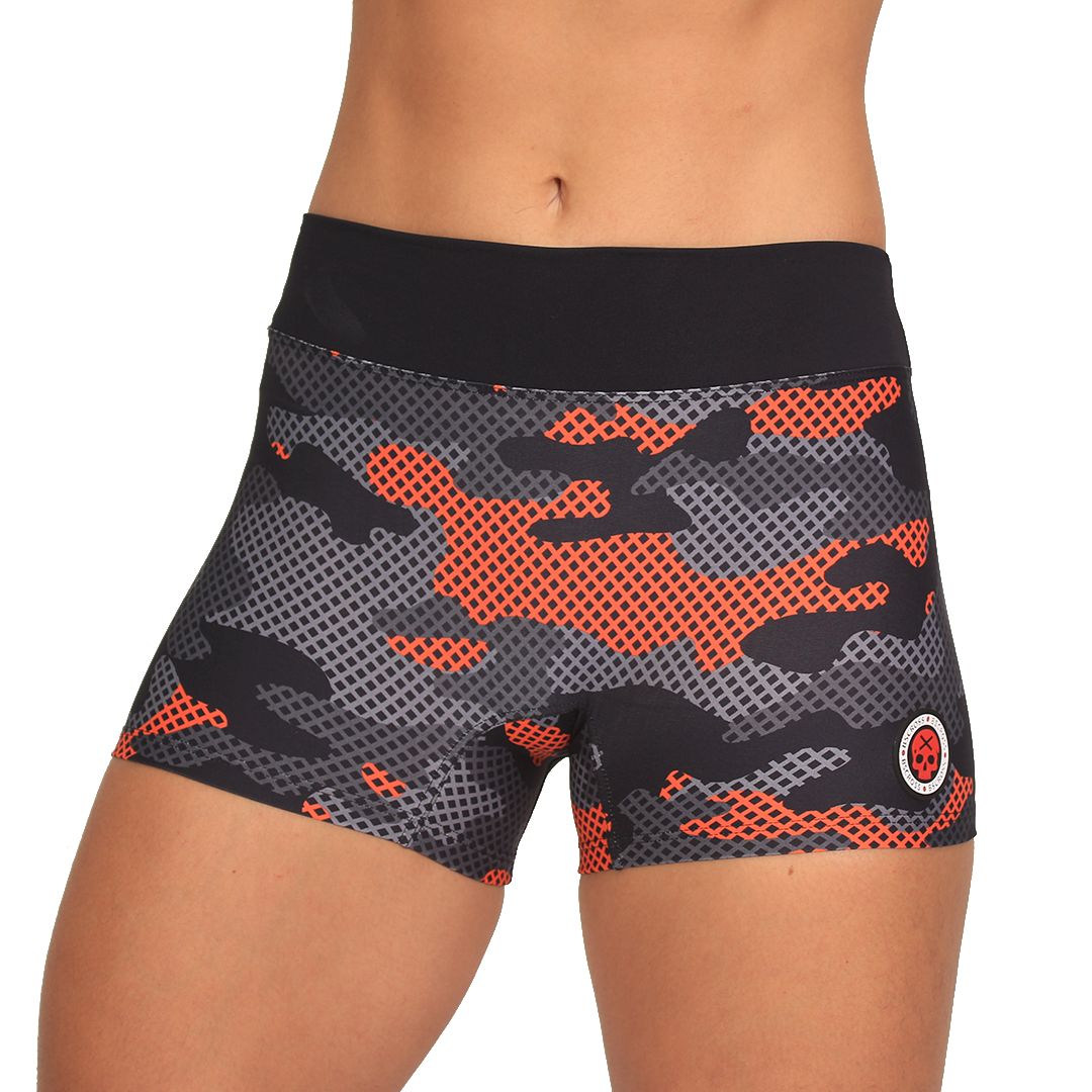Calção Feminino - Camuflado Laranja Bs Modelo Games