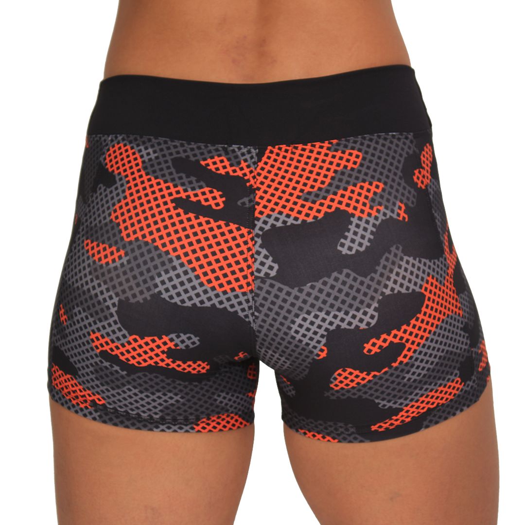 Calção Feminino - Camuflado Laranja Bs Modelo Games