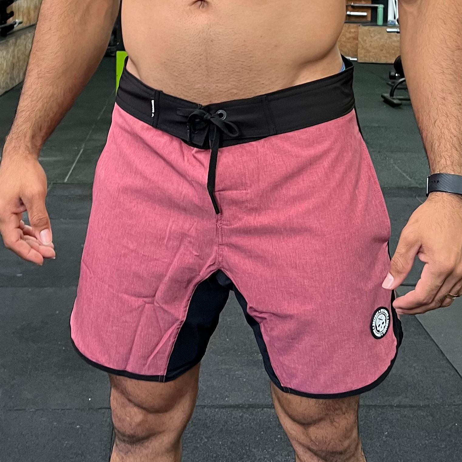 Calção de Treino - Bermuda Masc Vies Lat Bs Mescla Rosa