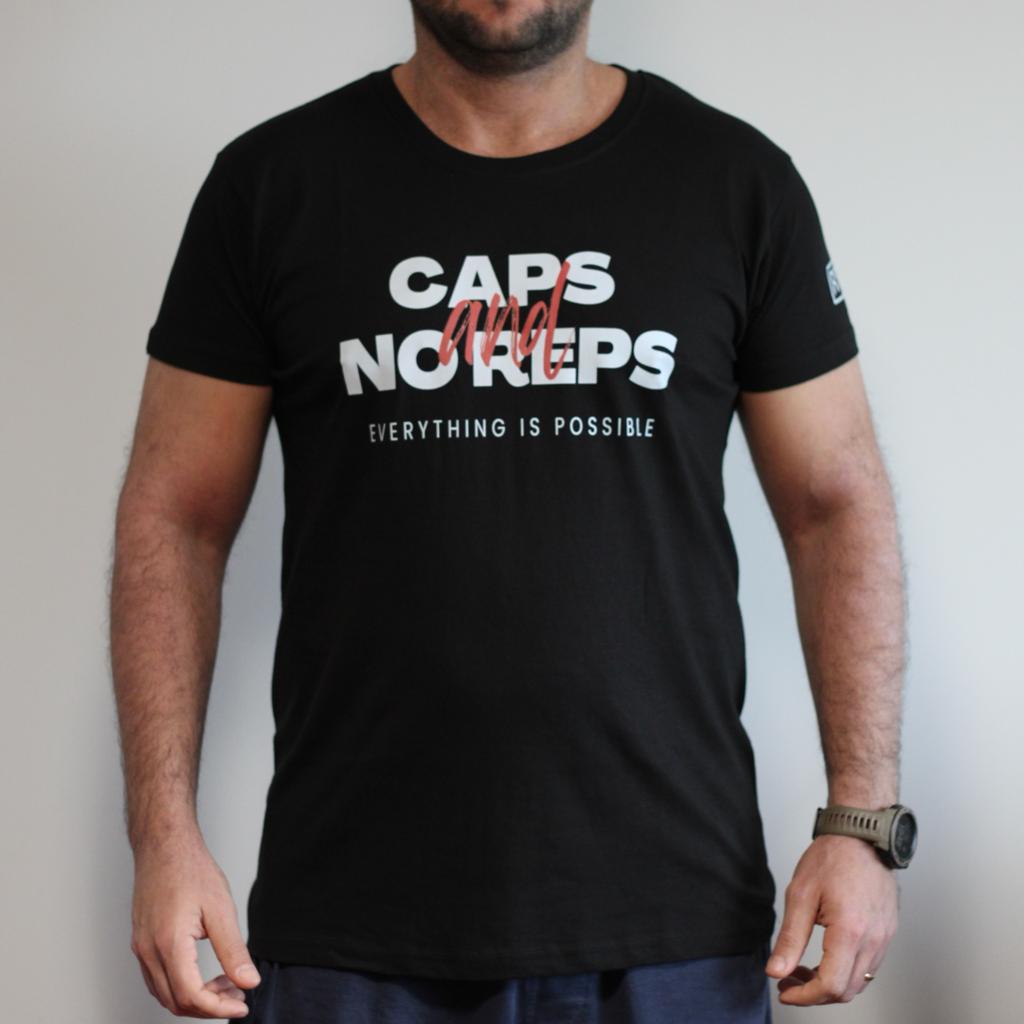 AMRAP T-shirt Masculina Caps and No Reps