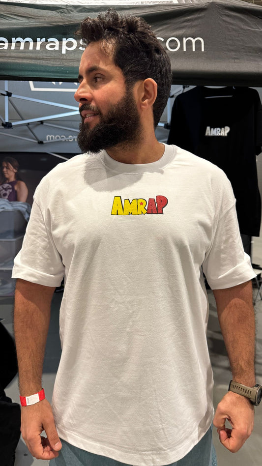 AMRAP T-shirt Oversize Masculina Vegeta Branca