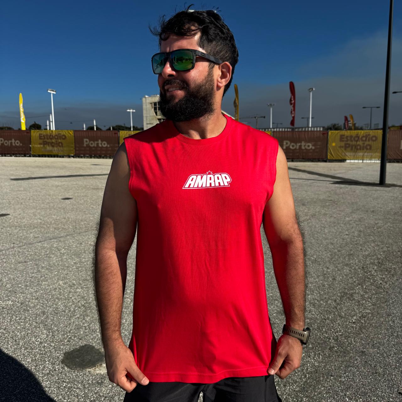 AMRAP T-shirt Cava Masculina Crossfiteiros do zodíaco Vermelha