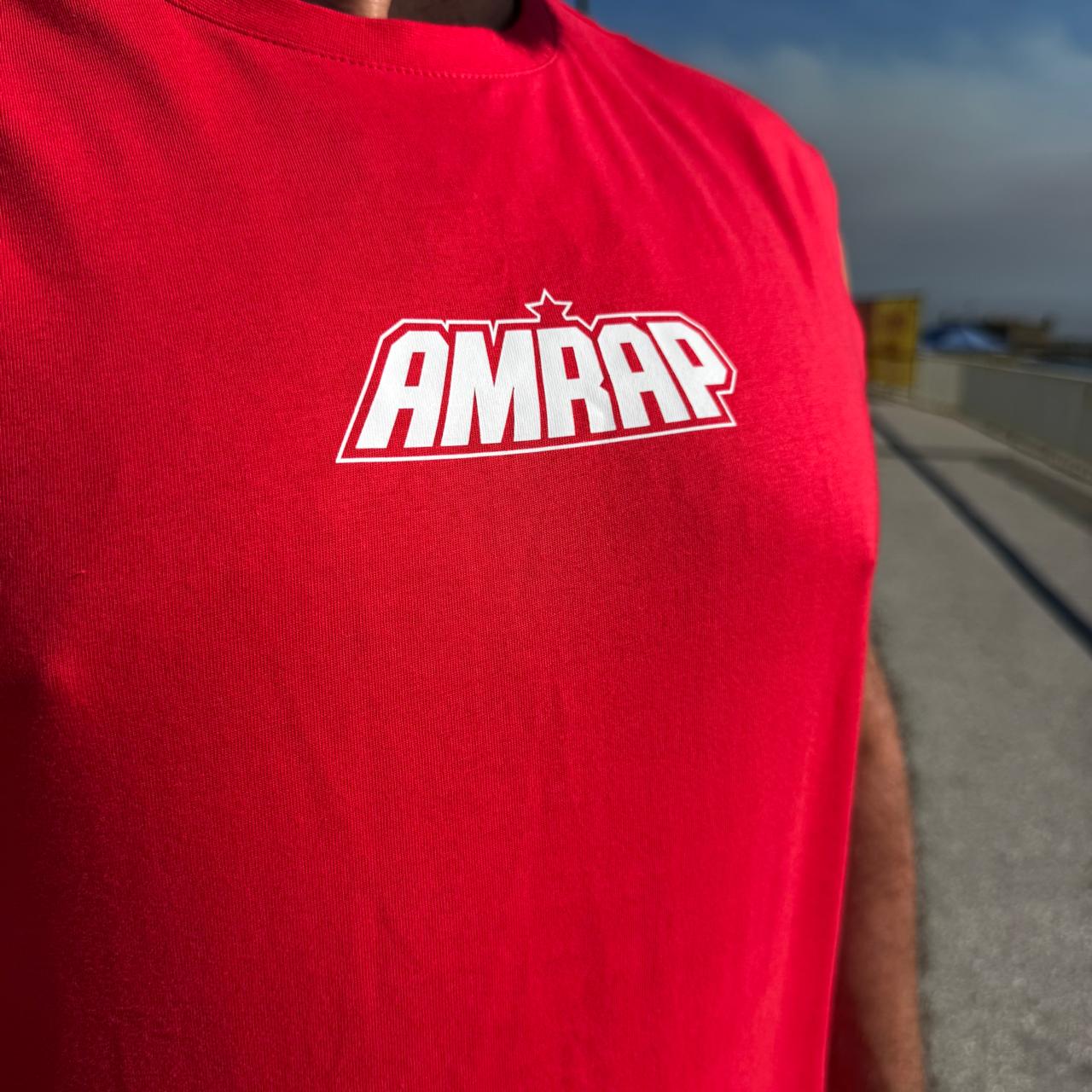 AMRAP T-shirt Cava Masculina Crossfiteiros do zodíaco Vermelha