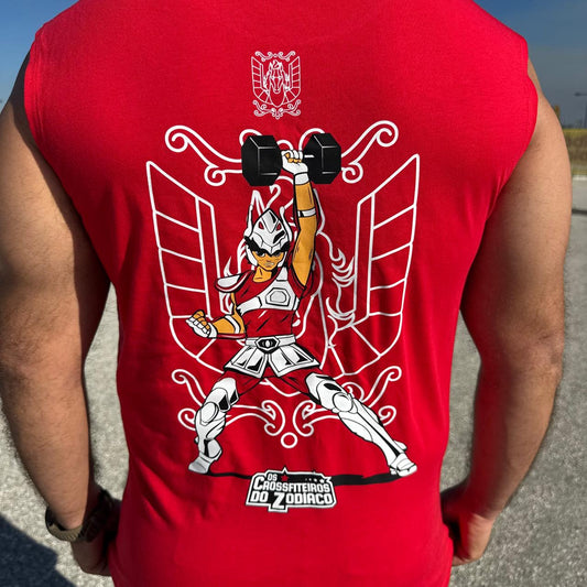 AMRAP T-shirt Cava Masculina Crossfiteiros do zodíaco Vermelha