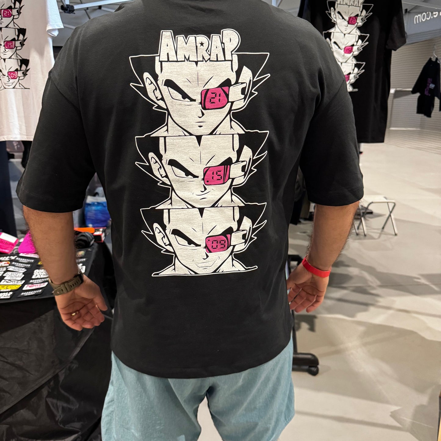 AMRAP T-shirt Oversize Masculina Vegeta Preta