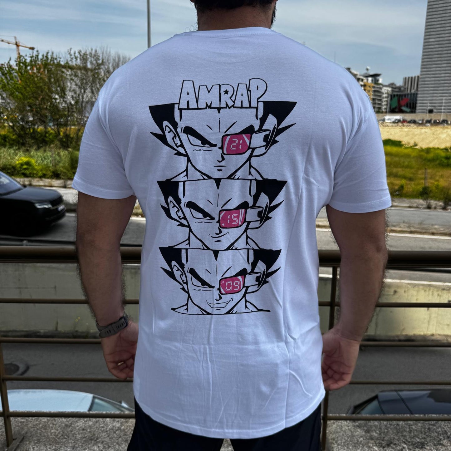 AMRAP T-shirt Masculina Vegeta Branca