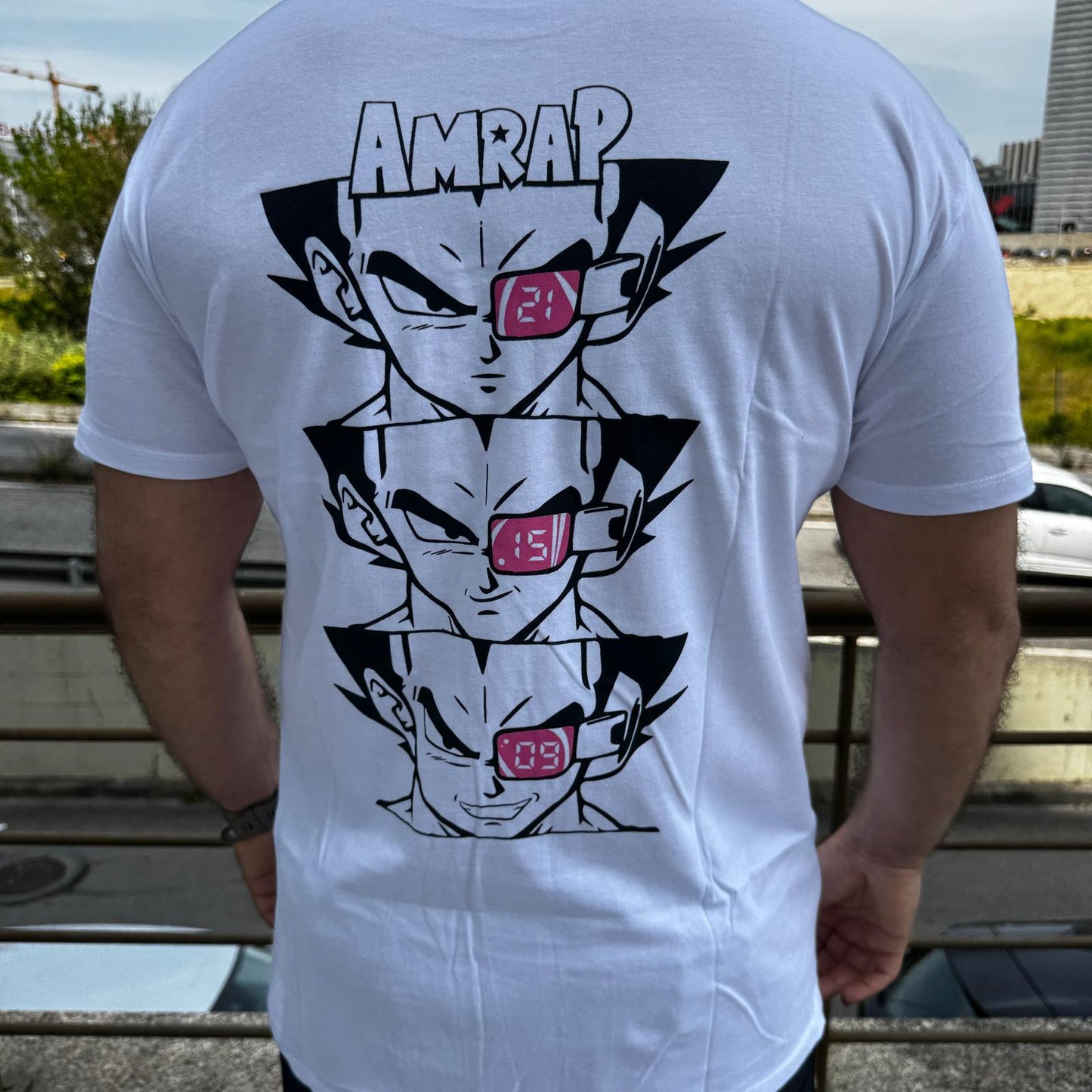 AMRAP T-shirt Masculina Vegeta Branca